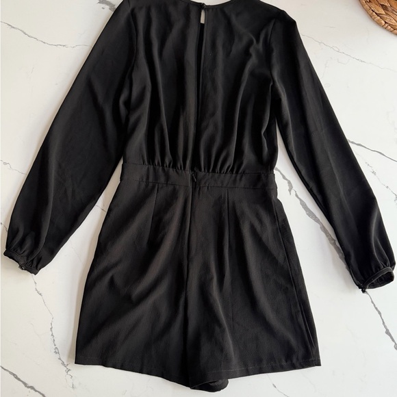 Atmosphere Black Textured Romper - Picture 3 of 9
